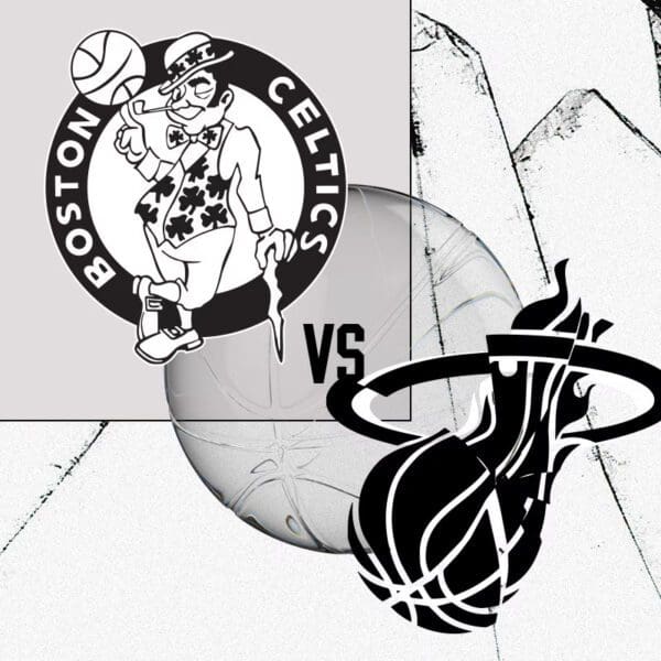 Boston Celtics vs Miami Heat graphic.