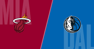 Miami Heat vs. Dallas Mavericks logos graphic.