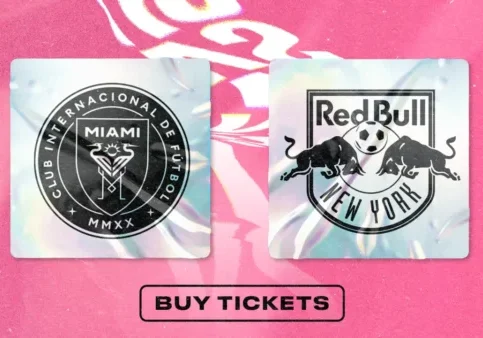 Soccer match promotion: Miami vs. New York.
